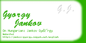 gyorgy jankov business card